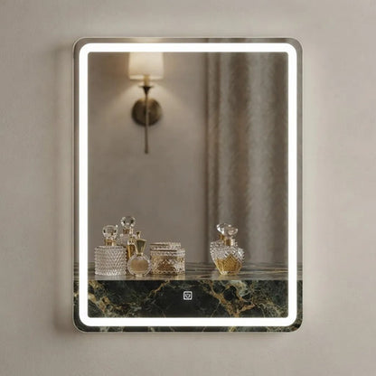 Espejo Touch Sin Marco Con Luz Led 50x70cm Táctil Blanco