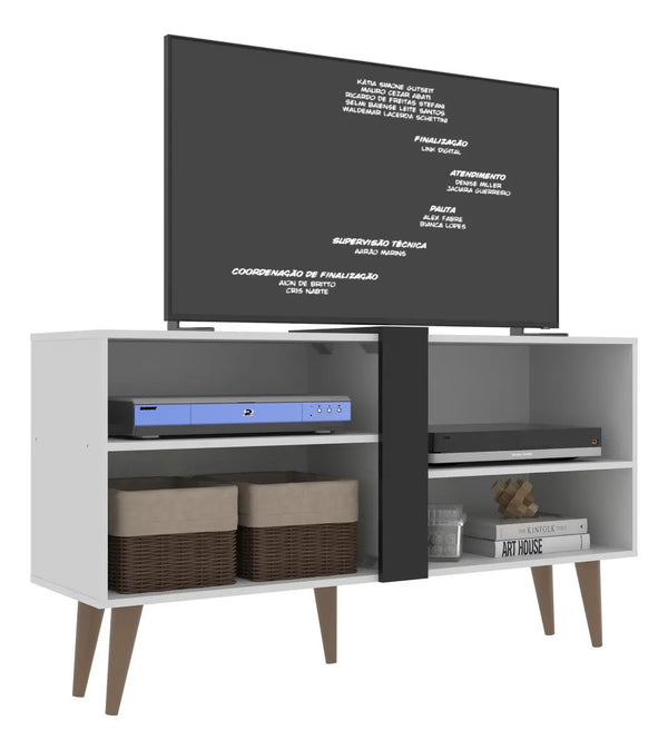 Rack TV Mundo Muebles Soberano mdp 42 pulgadas marrón 4 estantes