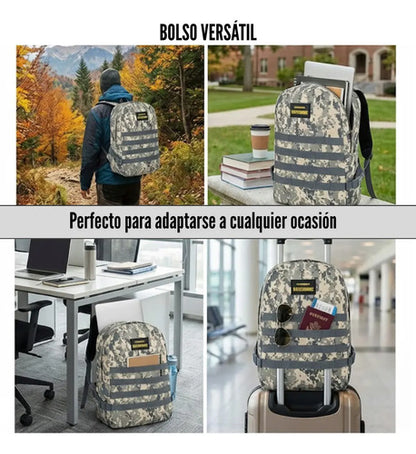 Mochila Urbana Táctica Militar Gris Militar