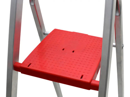 Escalera tijera aluminio Stelko 5 escalones plegable 1.65m plateado