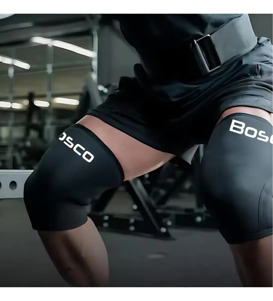 Rodillera deportiva de neopreno Bosco negro crossfit gym talle m
