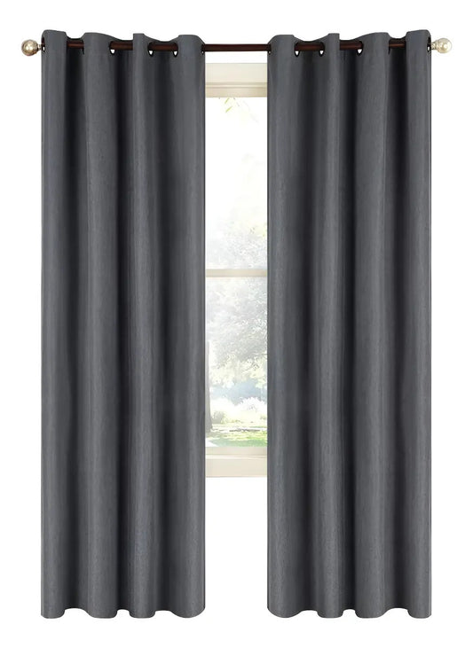 Cortina 2 paños 140 x220 cm textura lino blackout