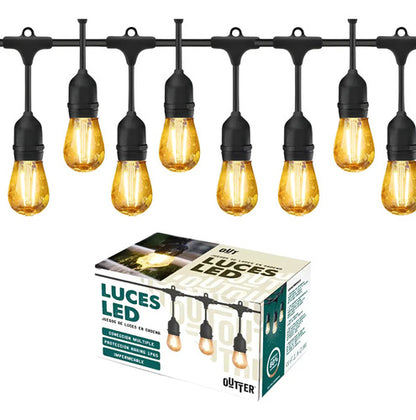 Pack X2 Guirnalda De Luces Led Amarillo Princesas