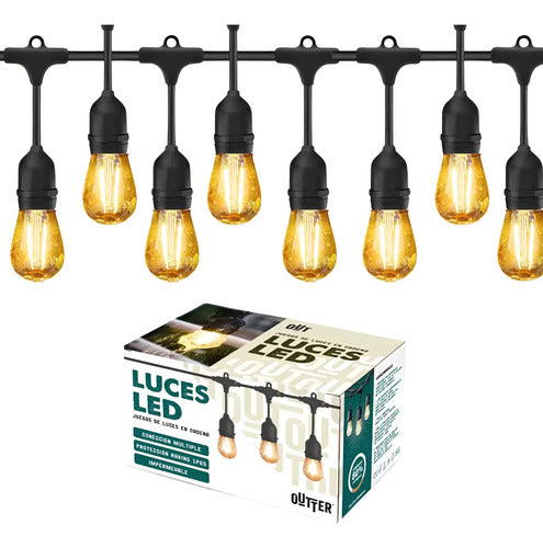 Pack X2 Guirnalda De Luces Led Amarillo Princesas