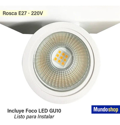 Aplique Exterior Jardin Gu10 Cilindrico Luz Metal