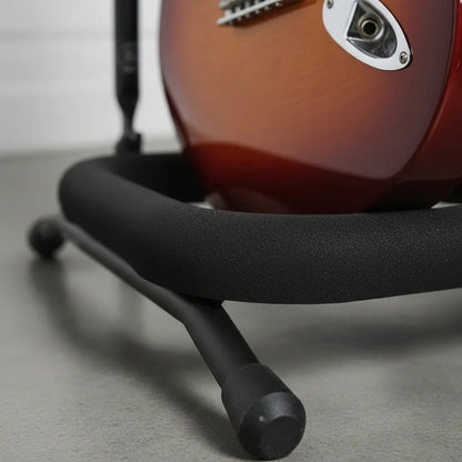 Pie soporte metálico tres guitarra bajo acústica criolla negro