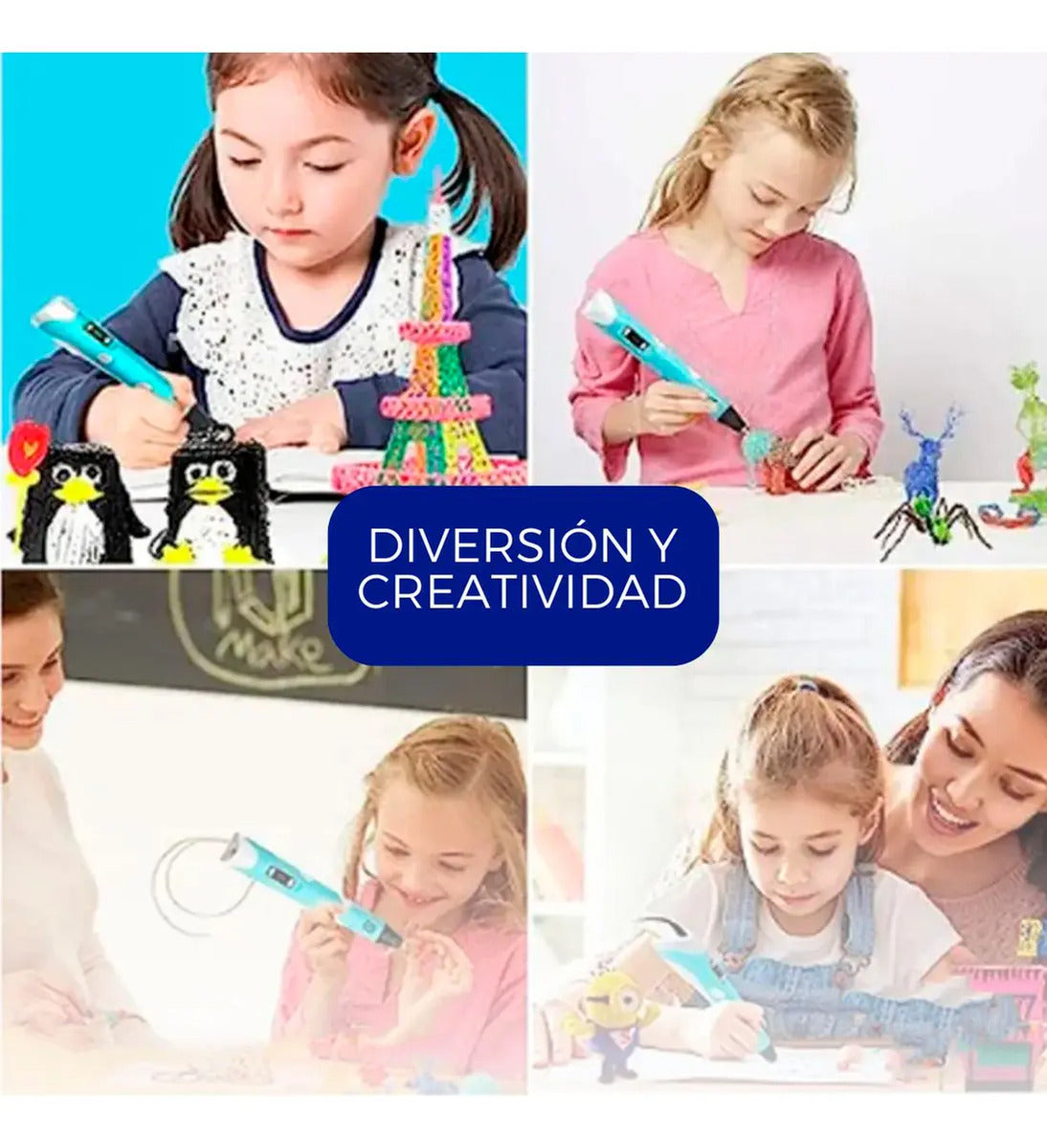 Lápiz 3d impresora 3d + filamento caneta 3d