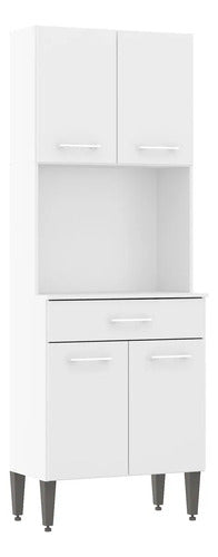 Kit Mueble Auxiliar Para Cocina 4 Puertas + Cajon Blanco