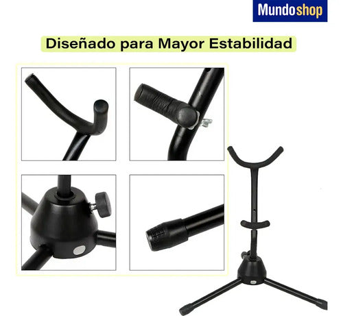 Soporte Pie Para Saxo Plegable Musica