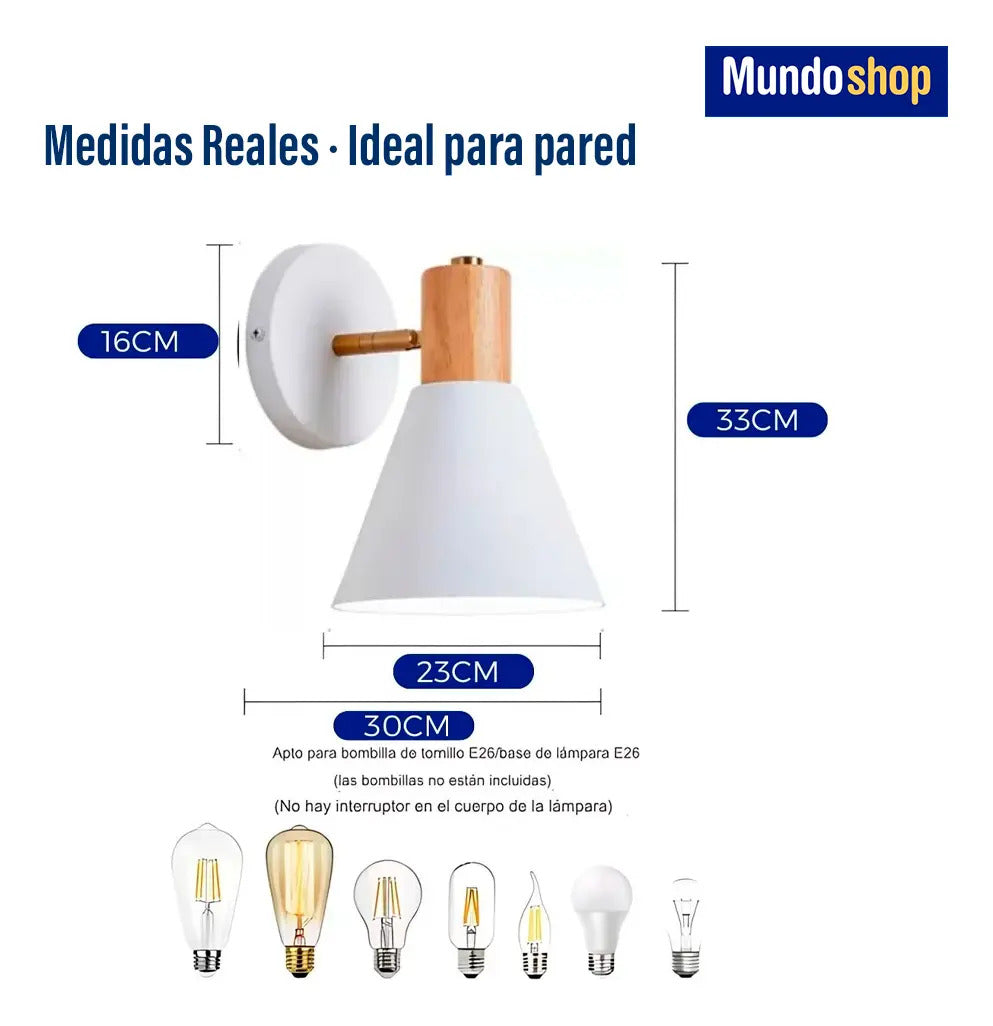 Pack x2 aplique nórdico metal blanco con detalle madera
