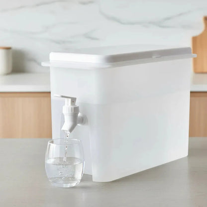 Dispensador de líquidos 3,5l con tapa ideal jugos bebidas blanco