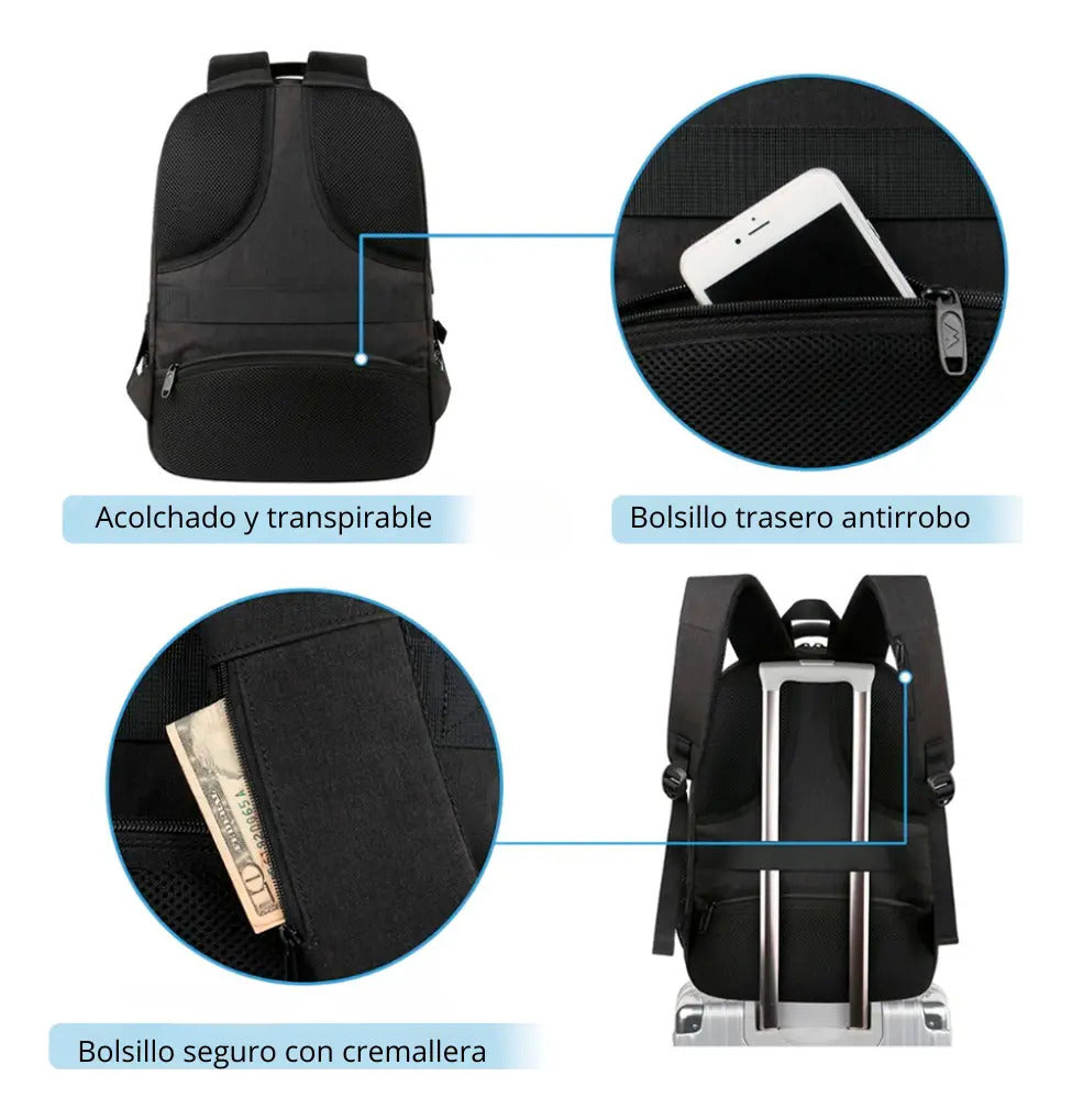 Mochila expansible viaje urbana porta notebook Matein 1364