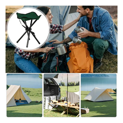 Banco plegable trípode de aluminio para camping