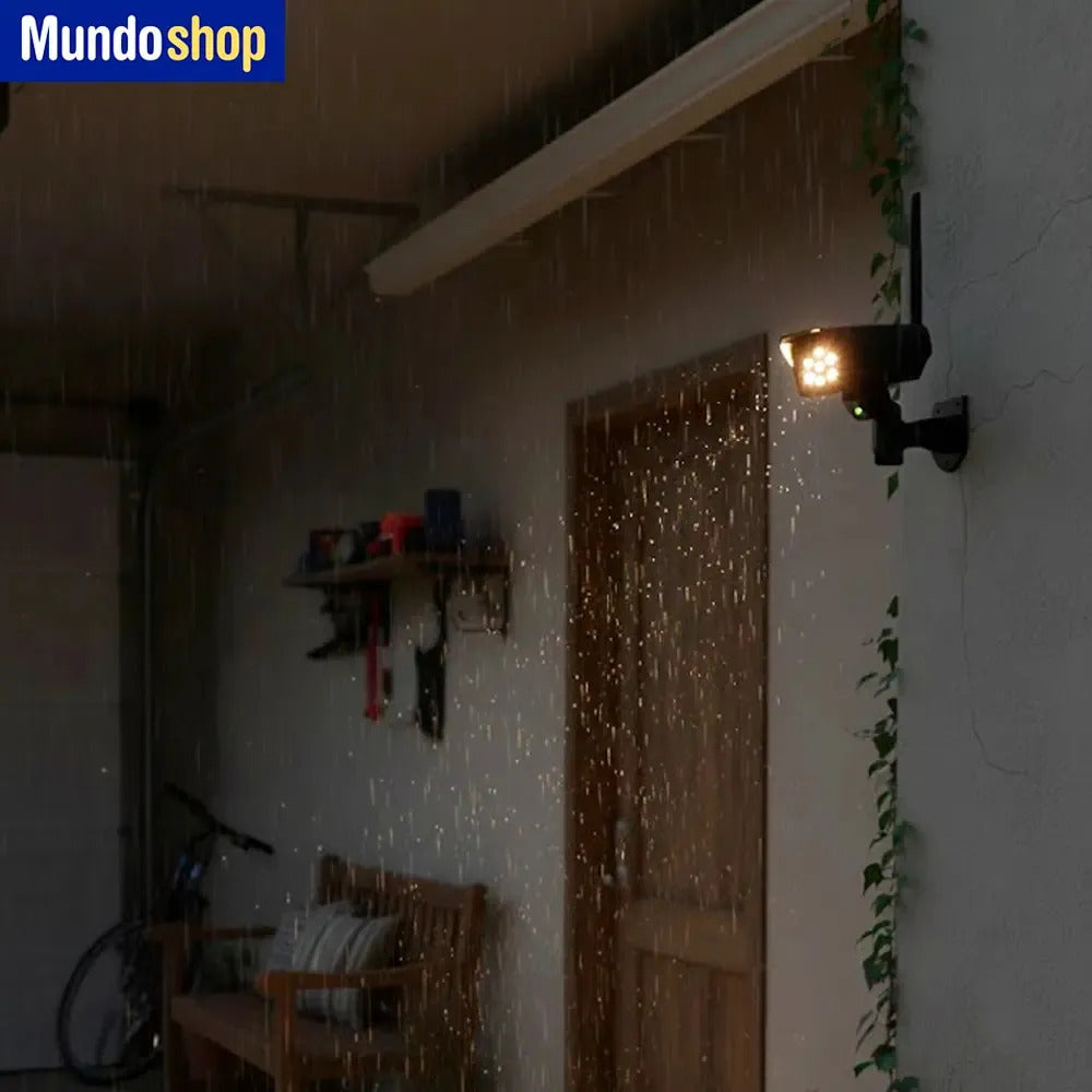 Camara de seguridad foco LED aplique pared simulador sensor negro