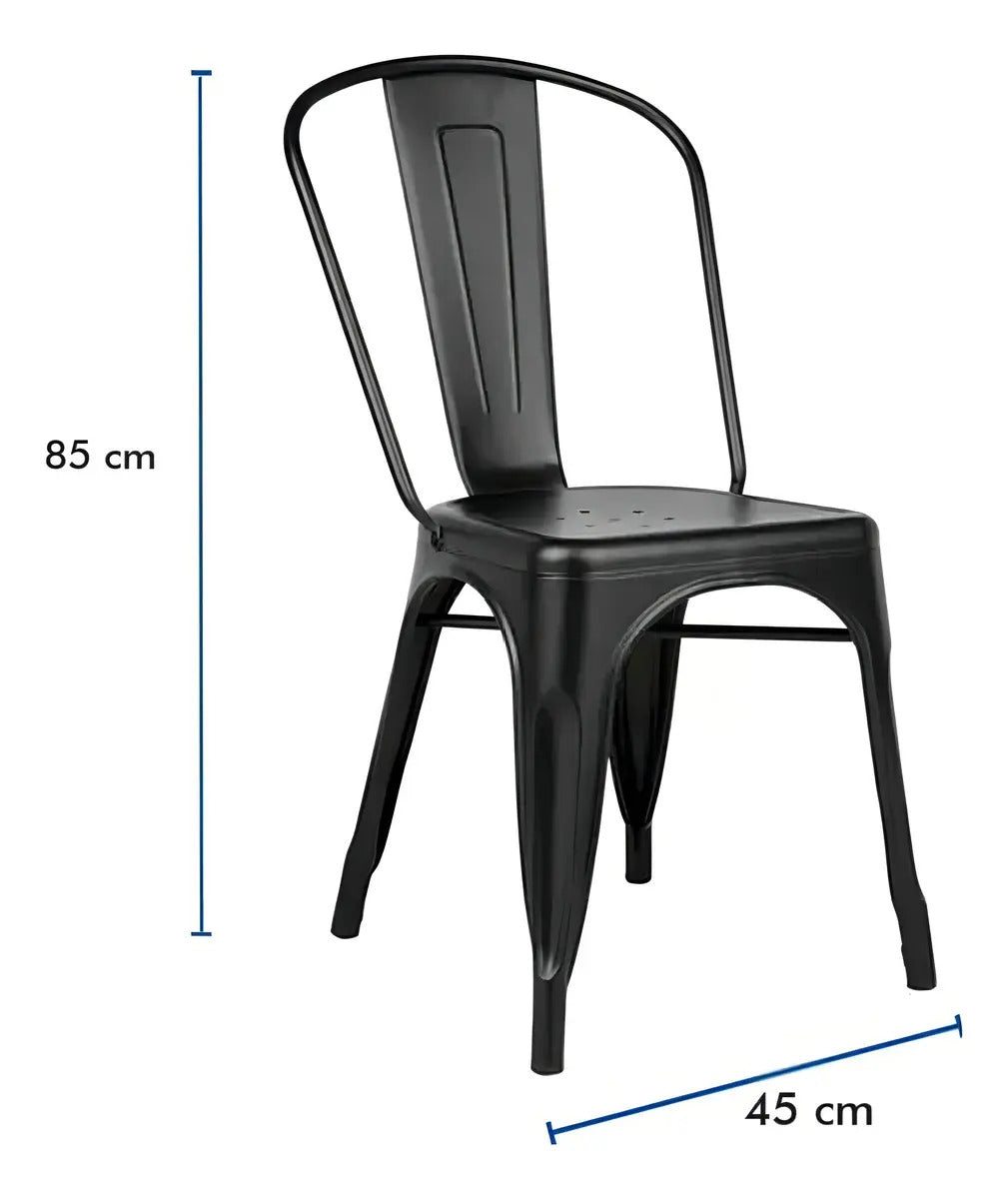 Silla Tolix reforzada interior/exterior metalica comedor