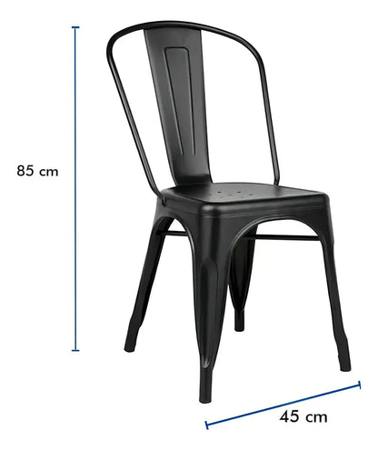 Silla Tolix reforzada interior/exterior metalica comedor