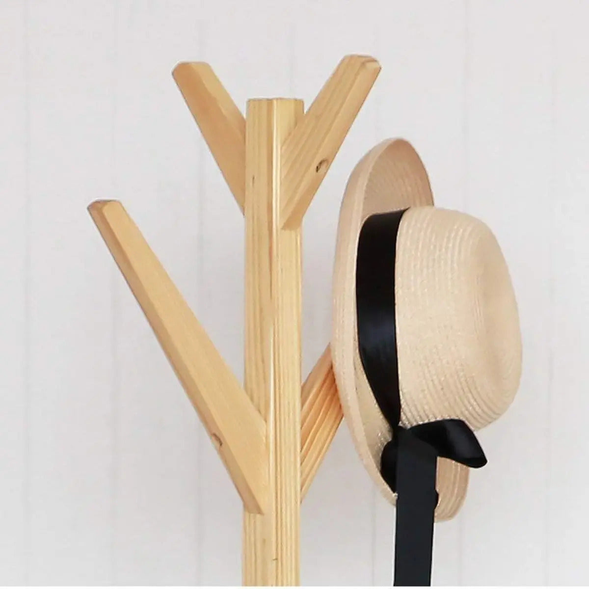 Perchero madera bambu de pie 175x45cm