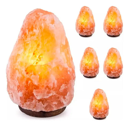 Pack 6 lampara sal del Himalaya piedra de 2 a 3 kg