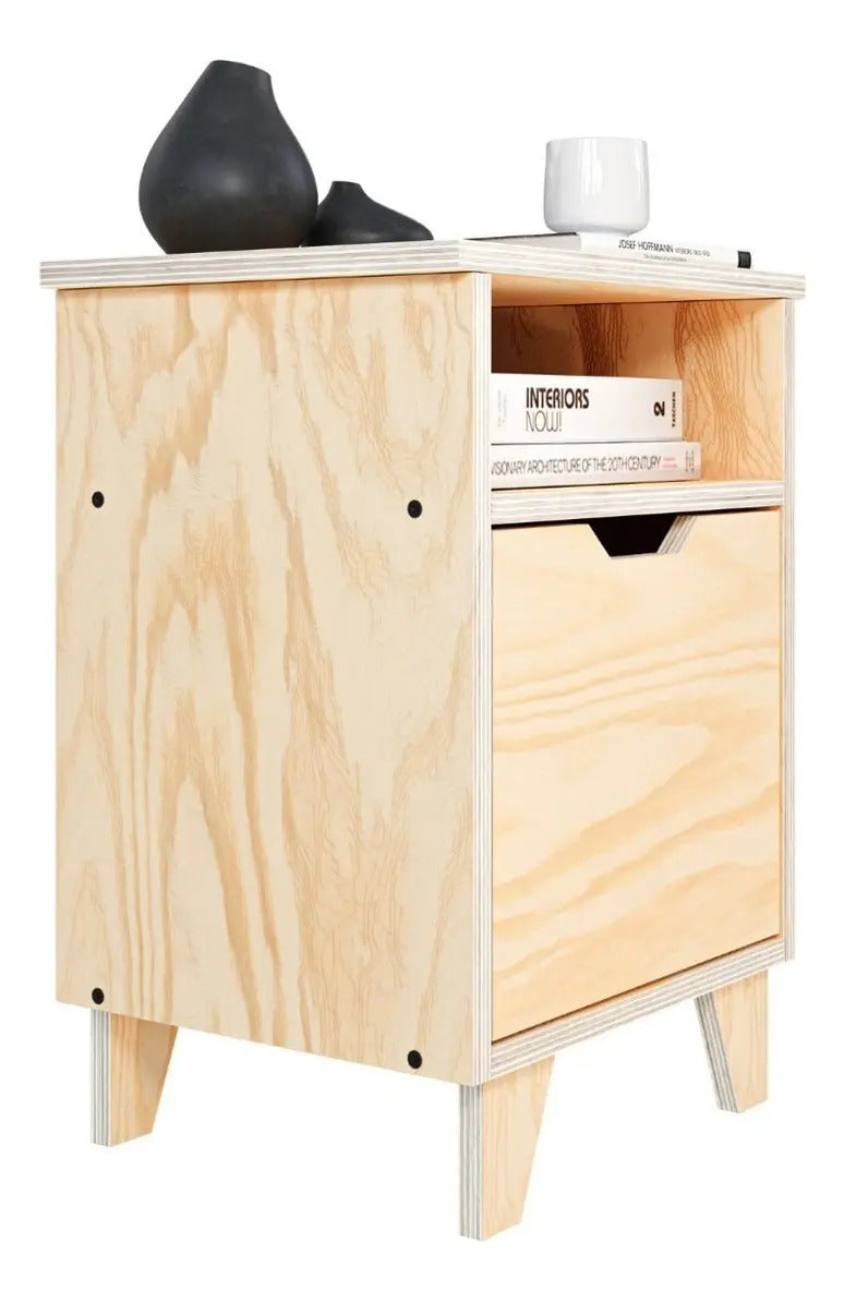 Mesas de luz 18mm madera nordica dormitorio moderna
