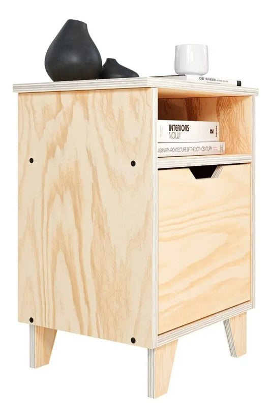 Mesas de luz 18mm madera nordica dormitorio moderna