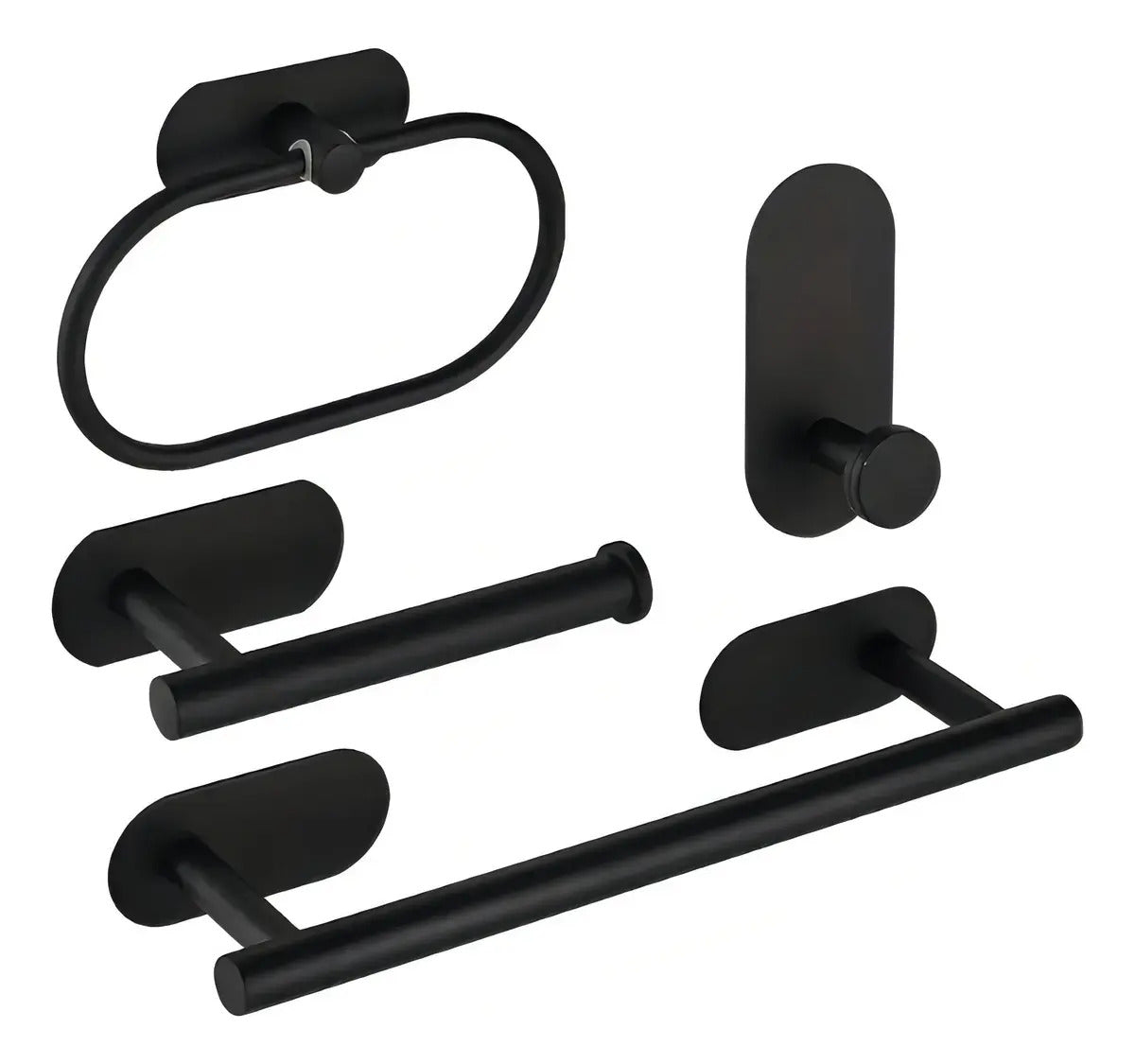 Set de baño 4 piezas acero inoxidable montaje en pared