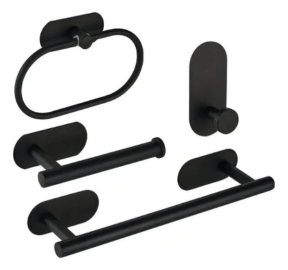 Set de baño 4 piezas acero inoxidable montaje en pared