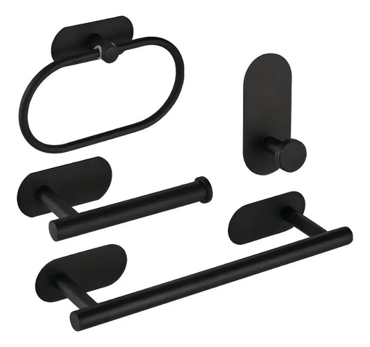 Set de baño 4 piezas acero inoxidable montaje en pared