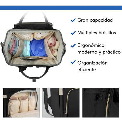 Bolso mochila maternal bebe resistente impermeable madre