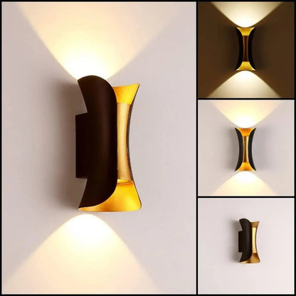 Aplique LED spot bidireccional vintage moderno negro