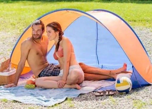 Carpa Playera Automática Plegable Ideal Para Verano Camping Verde