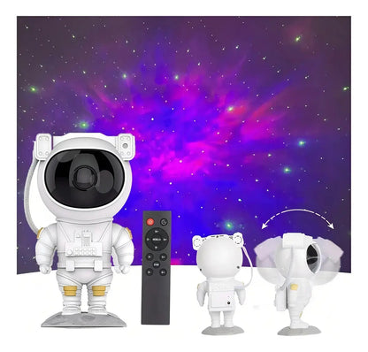 Lampara astronauta proyector de noche galaxia colores
