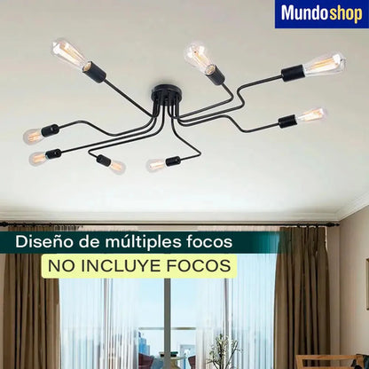Lampara De Techo Moderna Novedosa Nordica Multiple Negro
