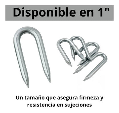 Pack Tensores M5 Inox + Alambre Galvanizado 2mm 1kg + Grampa