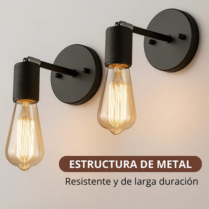 Aplique Pared Nórdico Metal Brazo Ajustable Vintage