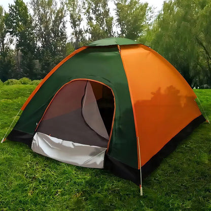 Carpa Camping Iglu De 3-4 Personas Con Mosquitero 1,50m X 2m Naranja
