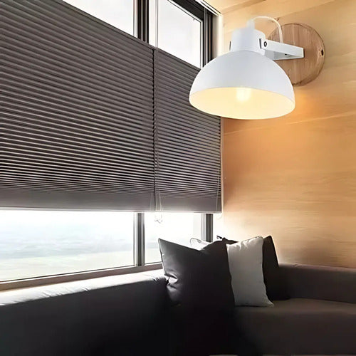 Lampara Aplique De Pared Nordico Metal Y Madera Moderno