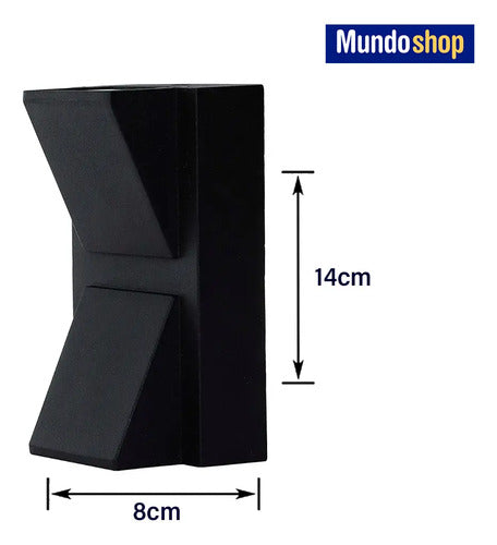 Aplique Exterior Jardin Con Led Integrado 6w Luz Metal Negro