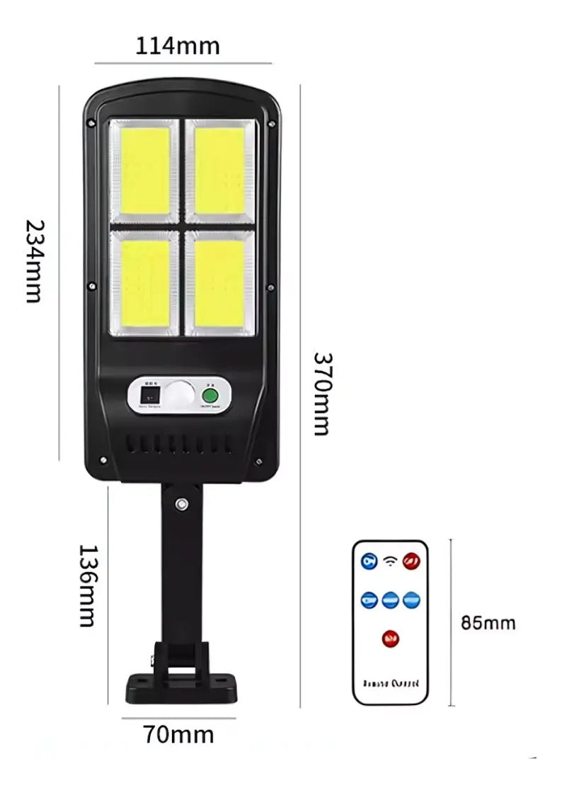 Foco reflector LED solar sensor de movimiento seguridad