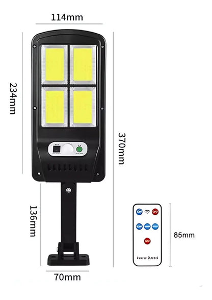 Foco reflector LED solar sensor de movimiento seguridad