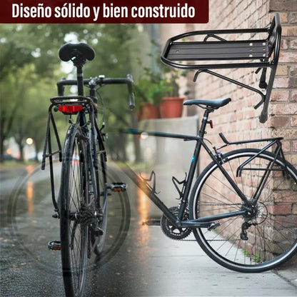 Parrilla Bicicleta Portaequipaje Aluminio Viaje Equipaje Negro