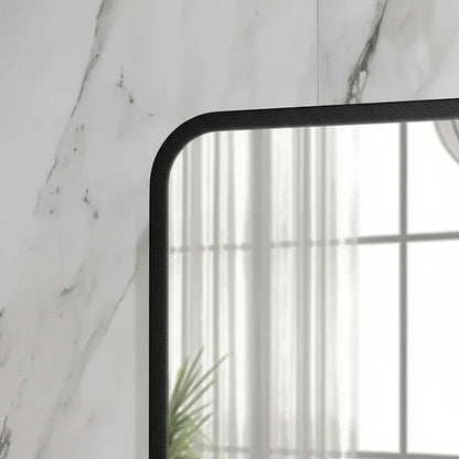 Espejo Rectangular De 60 X 80cm Con Diseño Minimalista Negro Negro