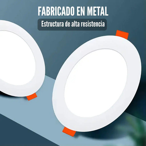Plafón Led Circular Embutir Iluminación 7w Empotrar Pro Blanco