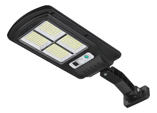 Foco reflector LED solar sensor de movimiento seguridad negro