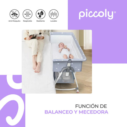 Cuna colecho moises ruedas mosquitero infantil bebé rosa