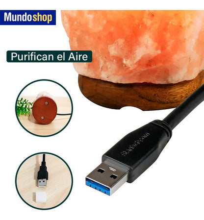 Lampara De Sal Del Himalaya Usb Originales X6