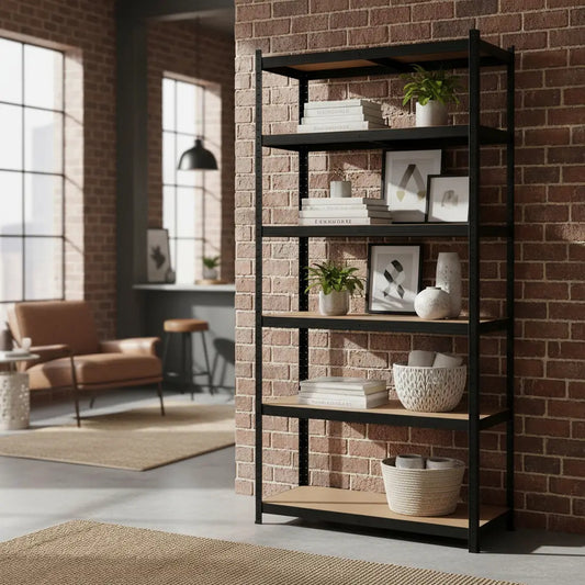 Estanteria metalica multiuso industrial MDF regulable