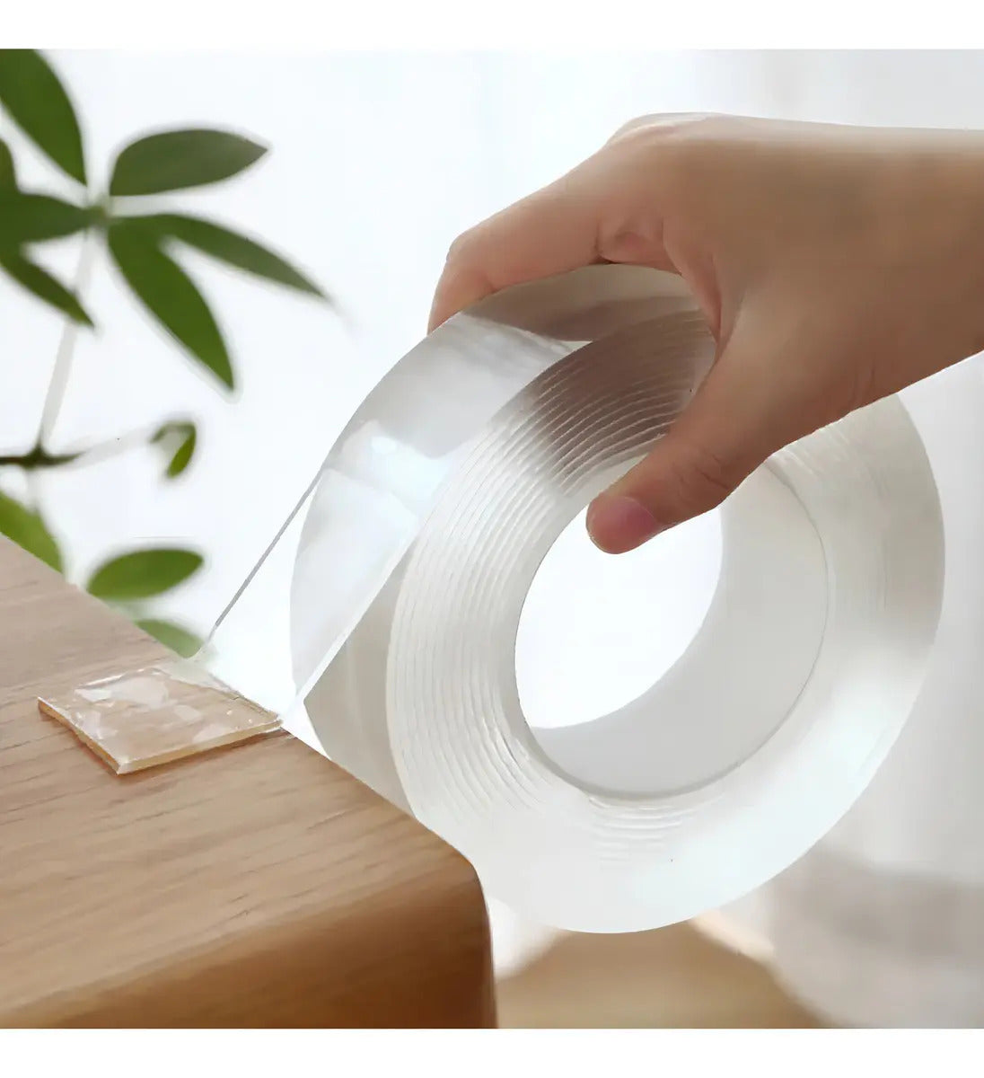 Cinta adhesiva nano tape gel doble faz transparente