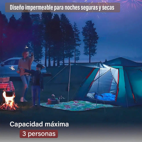 Carpa Camping Iglu Con Techo Y Mosquitero 2m Verde Oscuro