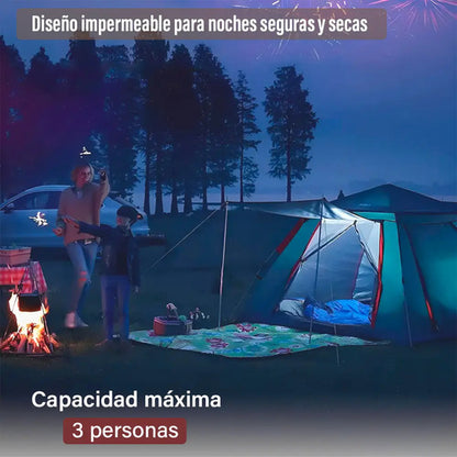 Carpa Camping Iglu Con Techo Y Mosquitero 2m Verde Oscuro