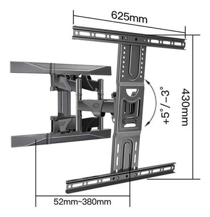Soporte De Tv Brazo Articulado Extensible Led Lcd 40 - 80 Negro